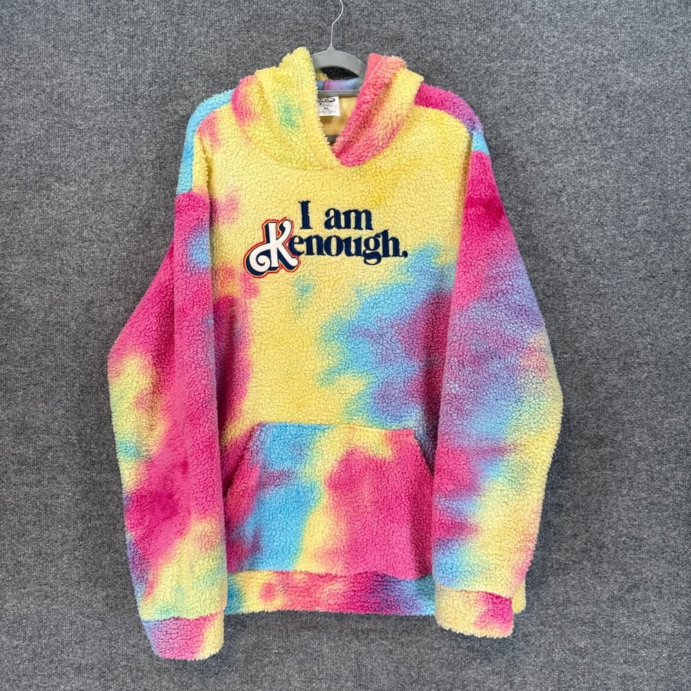 Barbie I Am Kenough Hoodie Unisex XL Multi Color Sherpa Fleece Movie Merch Ken